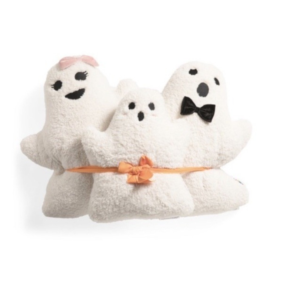 New Novogratz Set Of 3 Halloween Ghost Family Sherpa Throw‎ Pillows Dad Mom Baby